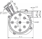 fan centrifuge sans brosse OWB9250C de ventilateur de C.C 24V pour la ventilation industrielle